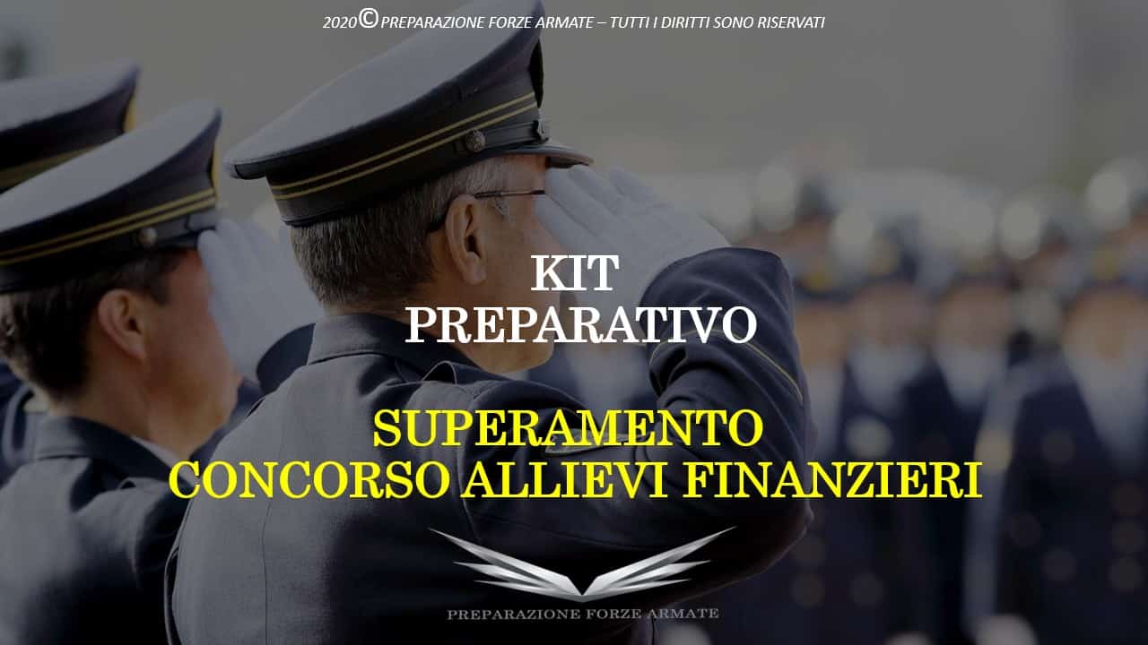 Kit Completo Superamento Concorso Allievi Finanzieri Preparazione